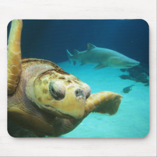 Tapis De Souris Tortue de mer et requin Mousepad