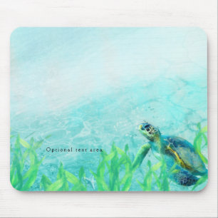 Tapis De Souris Tortue de mer Océan Plage Art Tropical Personnalis