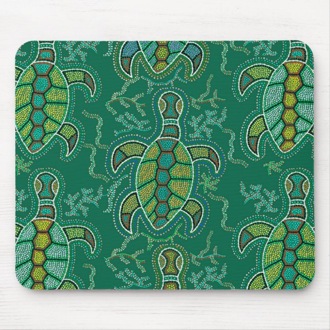 Tapis De Souris Tortue des Caraïbes (Devant)