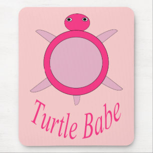 Tapis De Souris Tortue rose mignonne Baby Mousepad