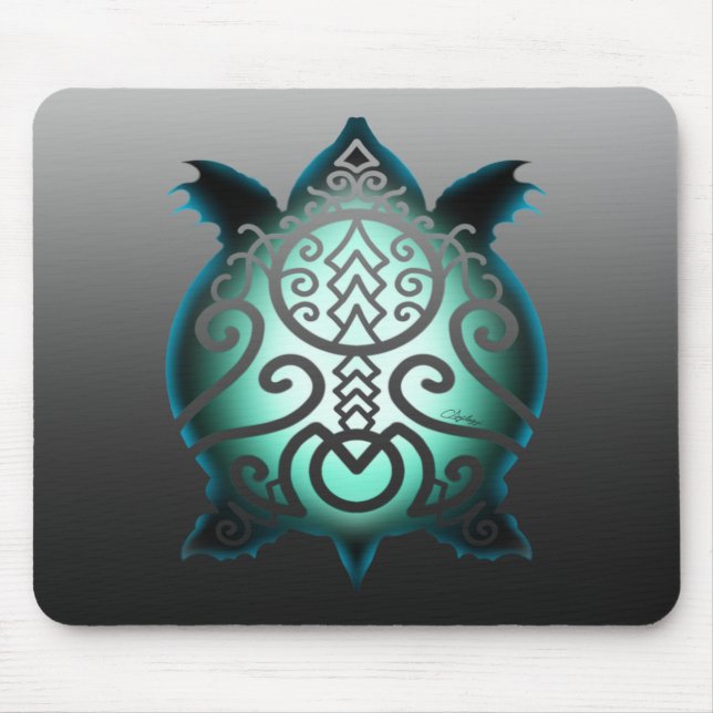 Tapis De Souris Tortue Snapper Silhouette (Devant)