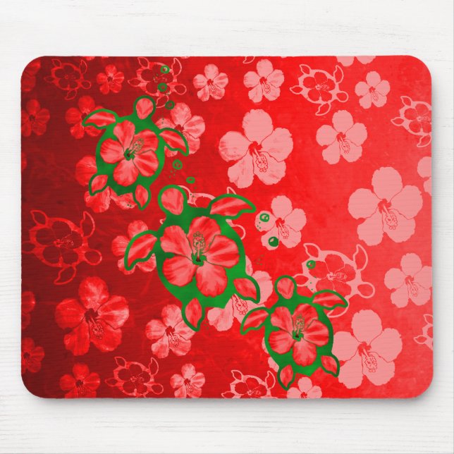 Tapis De Souris Tortues de Honu de Noël (Devant)