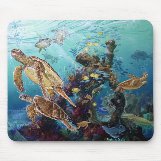 Tapis De Souris Tortues de mer (Devant)