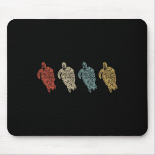 Tapis De Souris Tortues de mer vintages Animaux Cadeau De l'enviro