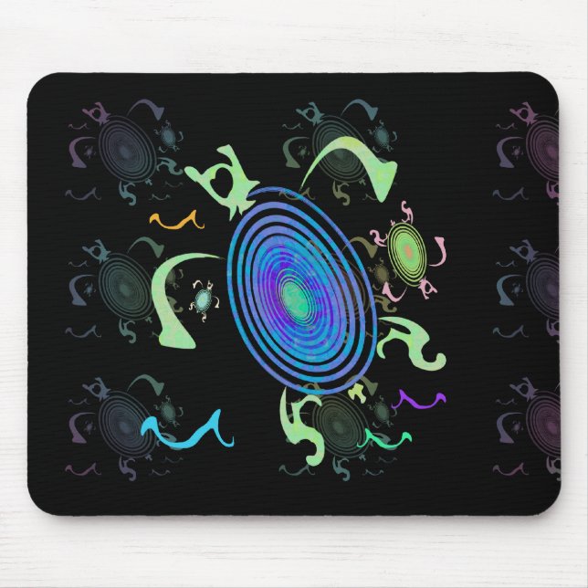 Tapis De Souris Tortues en spirale Mousepad (Devant)
