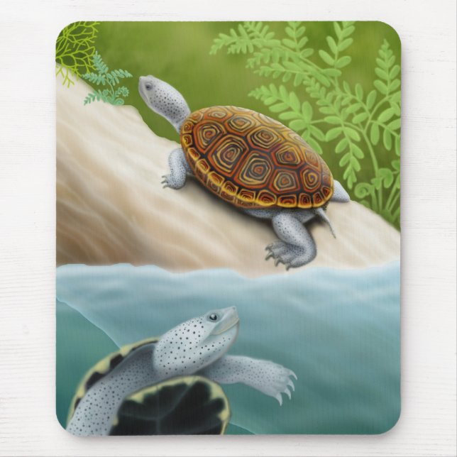 Tapis De Souris Tortues Mousepad de terrapin de dos en forme de (Devant)