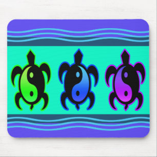 Tapis De Souris Tortues Mousepad de Yin Yang