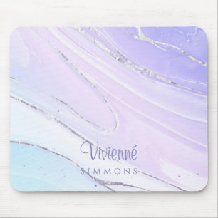 Tapis De Souris Tosca rose violet Ombre marbre personnalisable