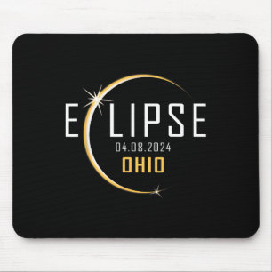 Tapis De Souris Total Éclipse Solaire 2024 Ohio Amérique Printemps
