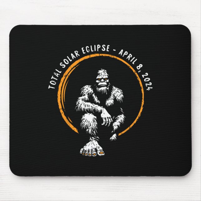 Tapis De Souris Total Éclipse Solaire 8 avril 2024 Totalité (Devant)