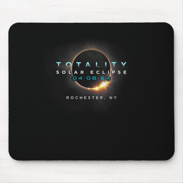 Tapis De Souris Total Éclipse Solaire Rochester New York (Devant)