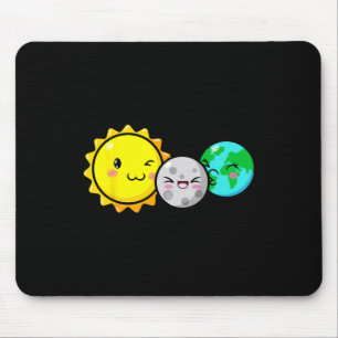 Tapis De Souris Total Solaire Eclipse 2024 Cute Kawaii Fun Astrono