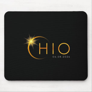 Tapis De Souris Total Solaire Eclipse 2024 État Ohio Totalité Avri