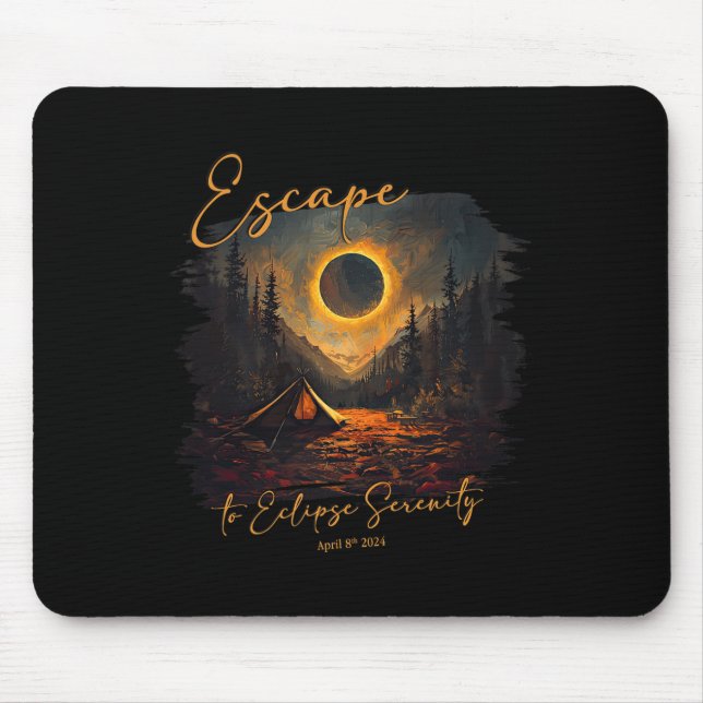 Tapis De Souris Total Solaire Eclipse Chemise S'Échapper À Eclipse (Devant)