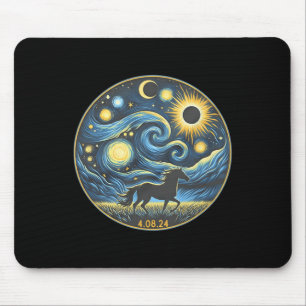 Tapis De Souris Total Solaire Eclipse Horse Lover Avril 8 2024 Che