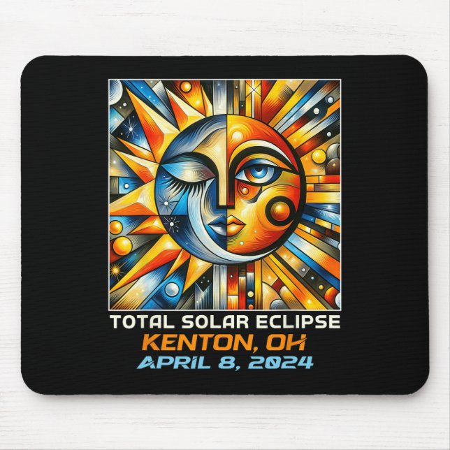 Tapis De Souris Total Solaire Eclipse Kenton Ohio (Devant)