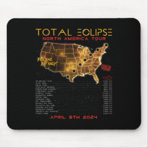 Tapis De Souris Total Solar Eclipse 2024 North America Tour