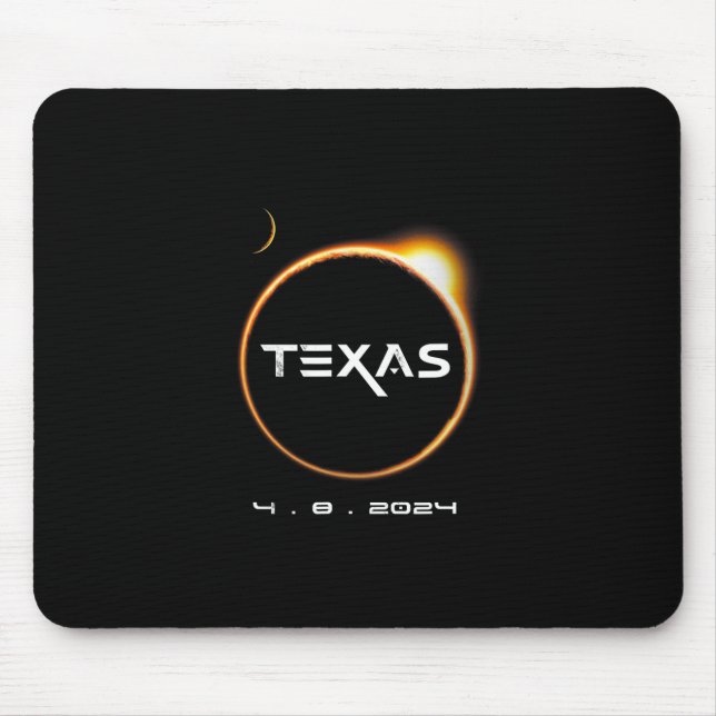 Tapis De Souris Total Texas 4.08.2024 Total Solar Eclipse 2024 (Devant)
