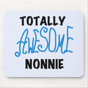 Tapis De Souris Totalement génial Nonnie Blue Text Tshirts et cade
