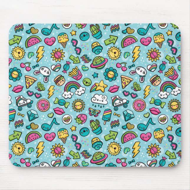 Tapis De Souris Totalement mignon Doodles mousepad (Devant)