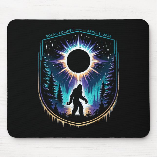 Tapis De Souris Totalité 8 avril 2024 Total Éclipse solaire 1 (Devant)