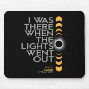 Tapis De Souris Totalité de l'Éclipse solaire totale Waco 2024