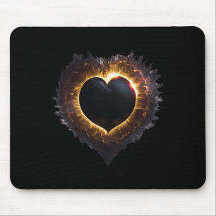 Tapis De Souris Totalité Filles Forme cardiaque Total Éclipse sola