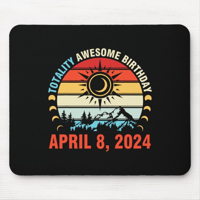 Tapis De Souris Totalité Solaire Eclipse Awesome Anniversaire Avri (Devant)