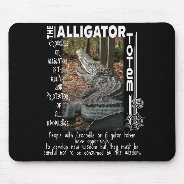 TAPIS DE SOURIS TOTEM D'ALLIGATOR/CROCODILE (Devant)