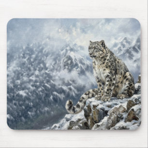 Tapis de souris Totem Léopard des neiges - Faune e
