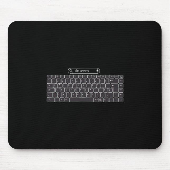 Tapis De Souris Touches de clavier de mème drôle 67  (Devant)
