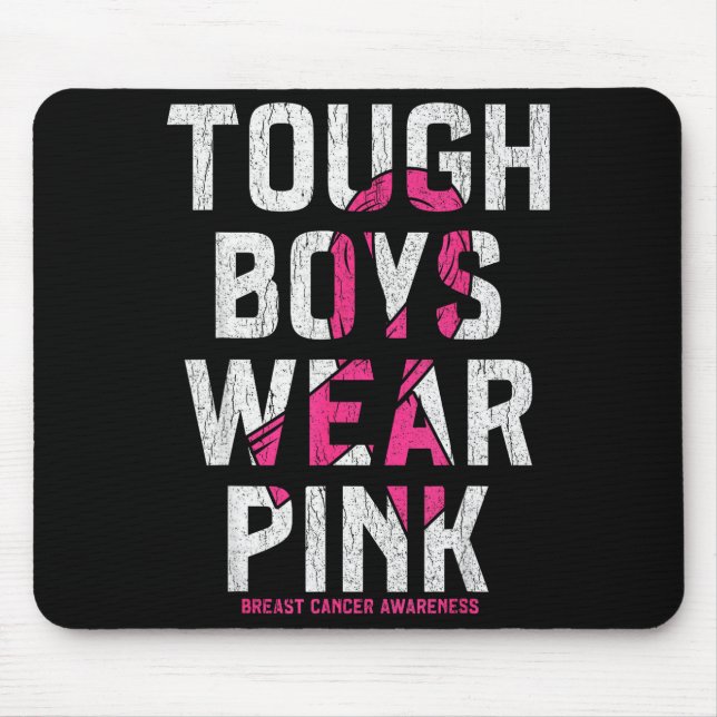 Tapis De Souris Tough Boys Wear Nk Breast Cancer Awareness Shirts  (Devant)