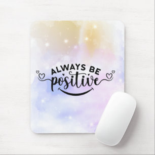 Tapis De Souris Toujours être positif violet jaune