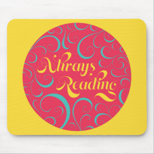 Tapis De Souris Toujours lire   Bleu rose vif Jaune & Fils
