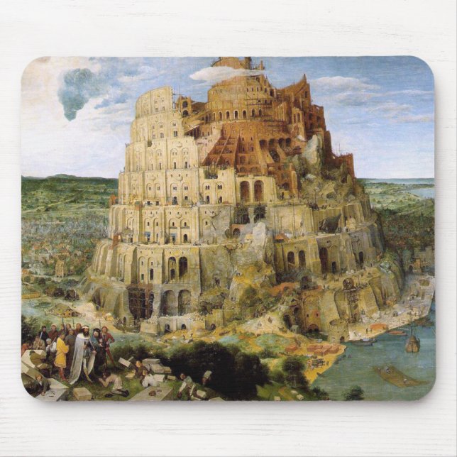 Tapis De Souris Tour de Babel - Peter Bruegel (Devant)