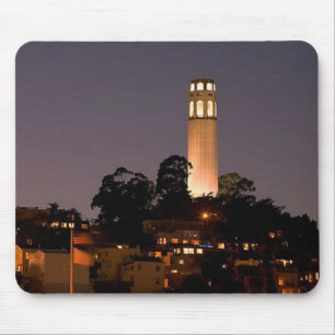 Tapis De Souris Tour de Coit la nuit