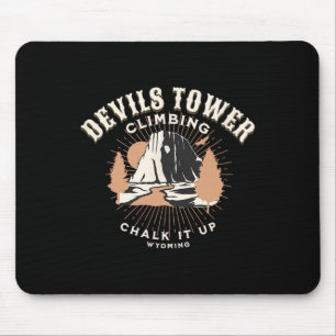 Tapis De Souris Tour de Devils retro Wyoming Escalade de rochers d