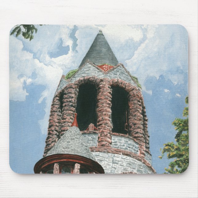 Tapis De Souris Tour de l'église en pierre (Devant)