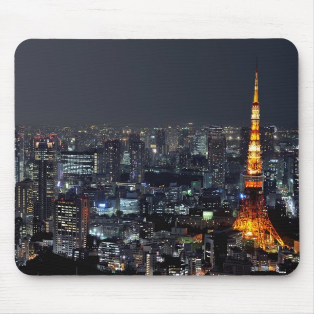 Tapis De Souris Tour de Tokyo par nuit :: (Devant)