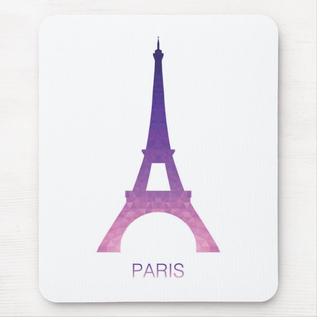 Tapis De Souris Tour Eiffel abstrait (Devant)