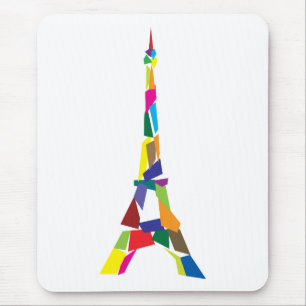 Tapis De Souris Tour Eiffel abstrait, France, Paris