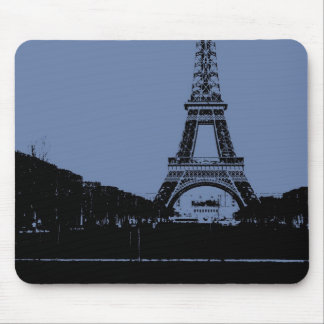 Tapis De Souris Tour Eiffel bleu Mousepad