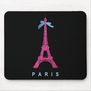 Tapis De Souris Tour Eiffel de roses indien dans des parties
