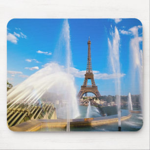 Tapis De Souris Tour Eiffel et fontaine, Paris, France