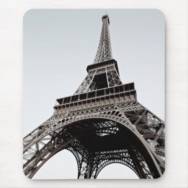 Tapis De Souris Tour Eiffel Mousepad Noir-Blanc (Devant)