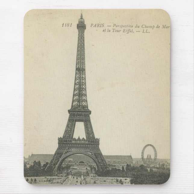 Tapis De Souris Tour Eiffel vintage Mousepad (Devant)
