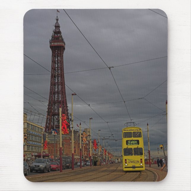 TAPIS DE SOURIS TOUR ET TRAM DE BLACKPOOL (Devant)