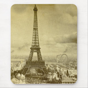 Tapis De Souris Tour vintage Paris France 1889 d'Eifel