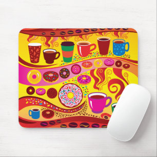 Tapis De Souris Tourbillon de café et montée de sucre