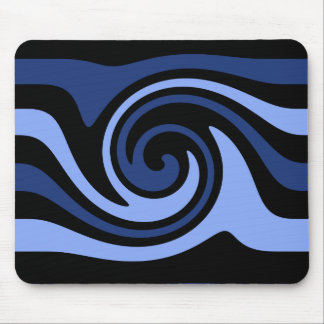 Tapis De Souris Tourbillon noir bleu